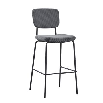 Sgabello imbottito Juno grigio scuro 43x52,5x111H - Il comfort in stile industriale