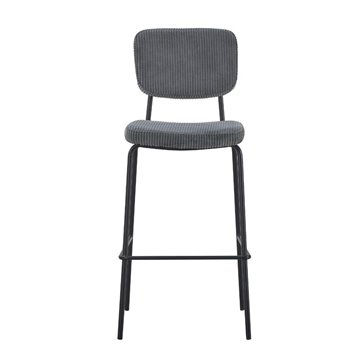 Sgabello imbottito Juno grigio scuro 43x52,5x111H - Il comfort in stile industriale