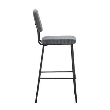 Sgabello imbottito Juno grigio scuro 43x52,5x111H - Il comfort in stile industriale