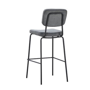 Sgabello imbottito Juno grigio scuro 43x52,5x111H - Il comfort in stile industriale