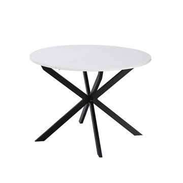 Tavolo rotondo allungabile Rut bianco 100x100x77H - Design moderno e praticità quotidiana