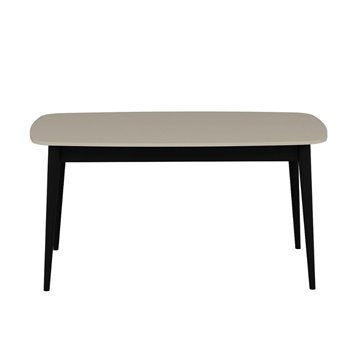 Tavolo allungabile Prime top cashmere e gambe nere 160x90x77H