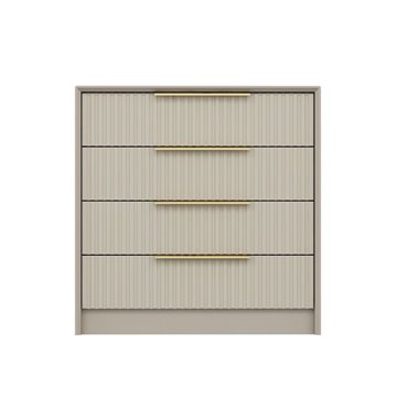 Cassettiera 4 cassetti incassati Kale cashmere effetto cannettato 72x42x77H