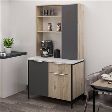Mobile multiuso Andy rovere antracite 94x50x180H - Funzionalità e stile per ogni spazio