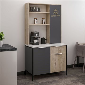 Mobile multiuso Andy rovere antracite 94x50x180H - Funzionalità e stile per ogni spazio