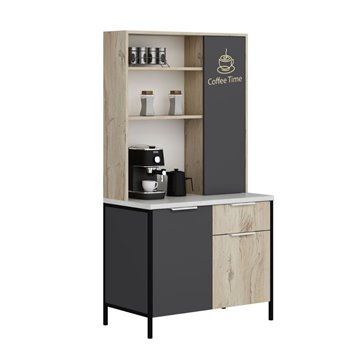 Mobile multiuso Andy rovere antracite 94x50x180H - Funzionalità e stile per ogni spazio