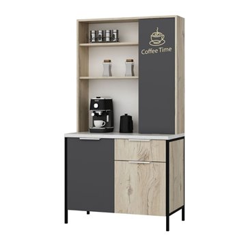 Mobile multiuso Andy rovere antracite 94x50x180H - Funzionalità e stile per ogni spazio