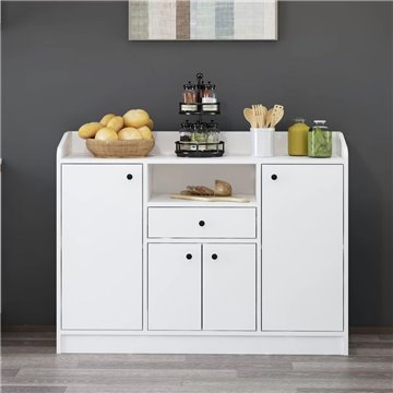Mobile multiuso Arina bianco 4 ante e cassetto 120x35x90H