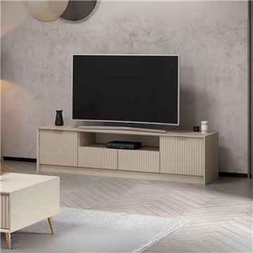 Porta TV Kale cashmere effetto cannettato 180x35x45H