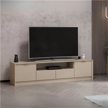 Porta TV Kale cashmere effetto cannettato 180x35x45H