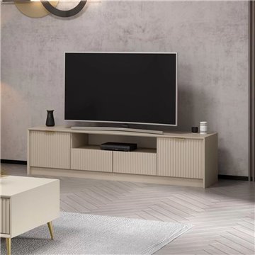 Porta TV Kale cashmere effetto cannettato 180x35x45H