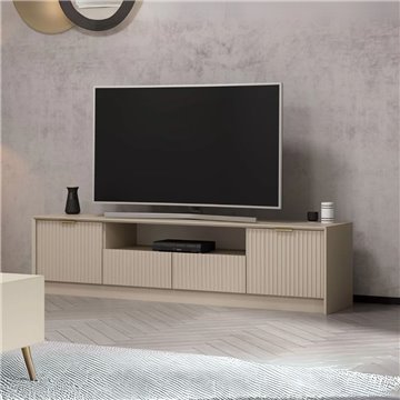 Porta TV Kale cashmere effetto cannettato 180x35x45H