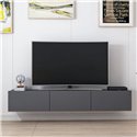 Mobile TV sospeso Rigel antracite 180x32x30H: 3 ante e stile minimal