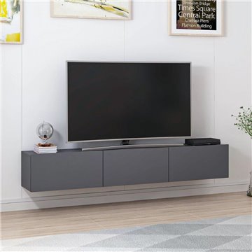 Mobile TV sospeso Rigel antracite 180x32x30H: 3 ante e stile minimal