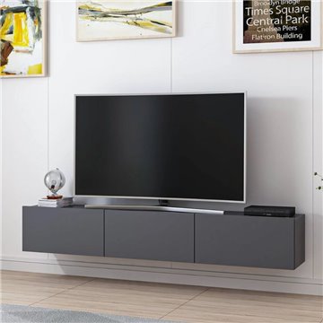 Mobile TV sospeso Rigel antracite 180x32x30H: 3 ante e stile minimal
