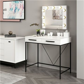 Toeletta da Trucco bianco Sane 90x45x80H: Eleganza e funzionalità per il tuo beauty corner