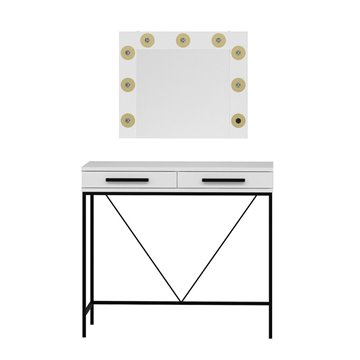 Toeletta da Trucco bianco Sane 90x45x80H: Eleganza e funzionalità per il tuo beauty corner