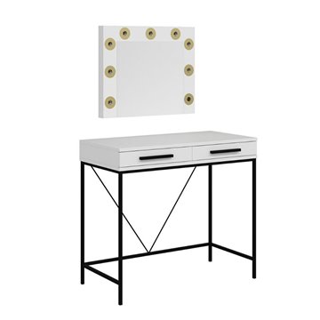 Toeletta da Trucco bianco Sane 90x45x80H: Eleganza e funzionalità per il tuo beauty corner