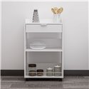 Carrello da cucina con cassetto e vani a giorno Liana bianco 60x45x95H