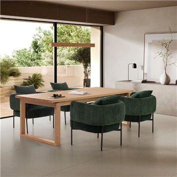 Tavolo rettangolare fisso rovere RINA 220x100x76H  - Eleganza mediterranea