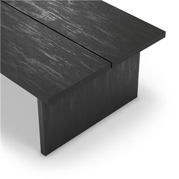 Tavolino da salotto rettangolare Loana nero 120x70x40H - Il protagonista del tuo living