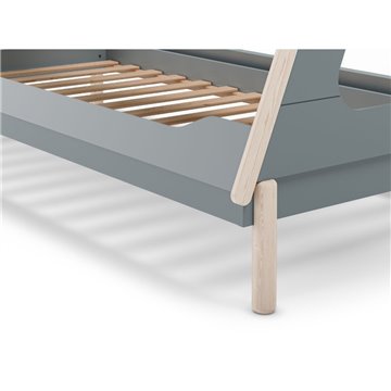 Letto a tenda singolo Nora verde petrolio e bianco 205,6x104,1x162,4 - Un rifugio da sogno per grandi avventure