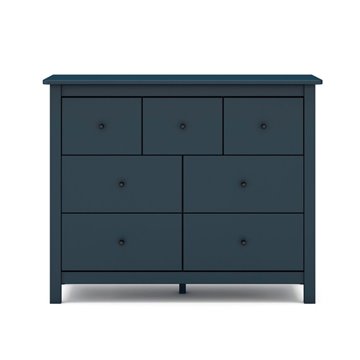 Cassettiera Misti in legno massiccio blu 110x40x820H - 7 Cassetti, Design e organizzazione