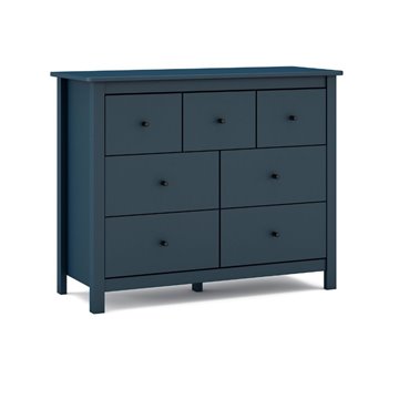 Cassettiera Misti in legno massiccio blu 110x40x820H - 7 Cassetti, Design e organizzazione