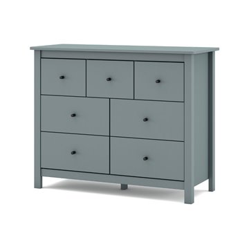 Cassettiera Misti in legno massiccio verde cachi 110x40x820H - 7 Cassetti, Design e organizzazione