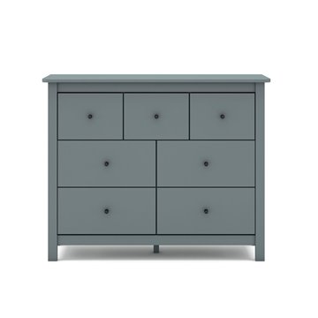 Cassettiera Misti in legno massiccio verde cachi 110x40x820H - 7 Cassetti, Design e organizzazione