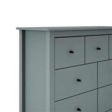 Cassettiera Misti in legno massiccio verde cachi 110x40x820H - 7 Cassetti, Design e organizzazione