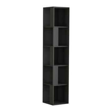Libreria angolare Piano antracite 5 ripiani 31,4x31,4x158,9