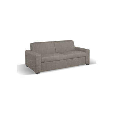 Divano letto 3 posti in tessuto taupè 199x98x84H cm - Gropi