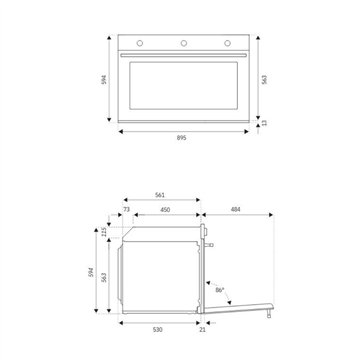 Maxi forno 90 cm incasso Bertazzoni F909PROEKN multifunzione colore carbonio classe A