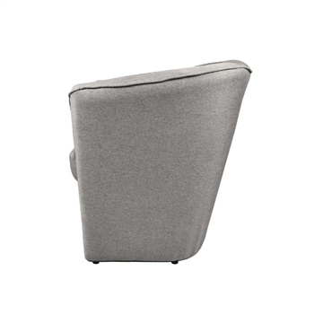 Poltrona a pozzetto rivestimento in tessuto colore grigio chiaro - Tago
