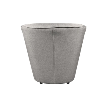 Poltrona a pozzetto rivestimento in tessuto colore grigio chiaro - Tago