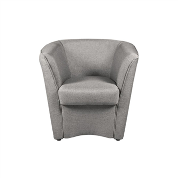 Poltrona a pozzetto rivestimento in tessuto colore grigio chiaro - Tago