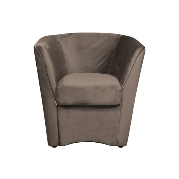 Poltrona a pozzetto rivestimento in tessuto colore tortora - Tago