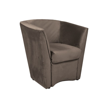 Poltrona a pozzetto rivestimento in tessuto colore tortora - Tago