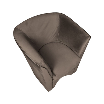 Poltrona a pozzetto rivestimento in tessuto colore tortora - Tago