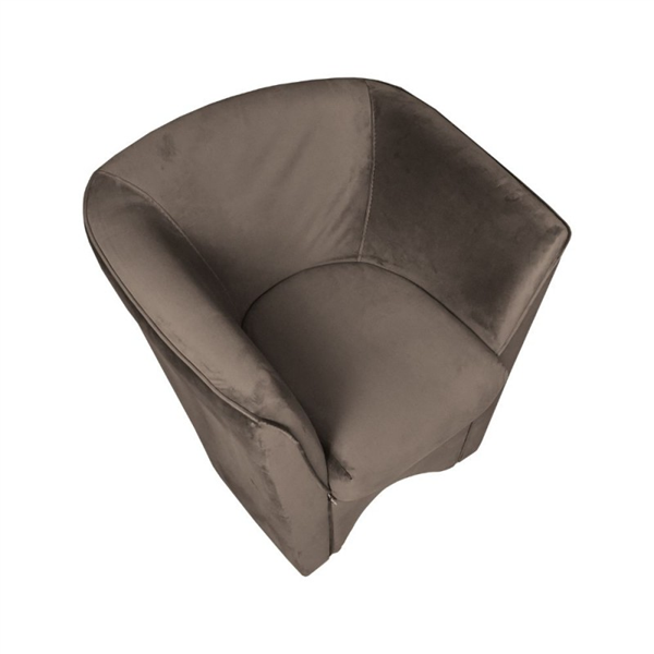 Poltrona a pozzetto rivestimento in tessuto colore tortora - Tago