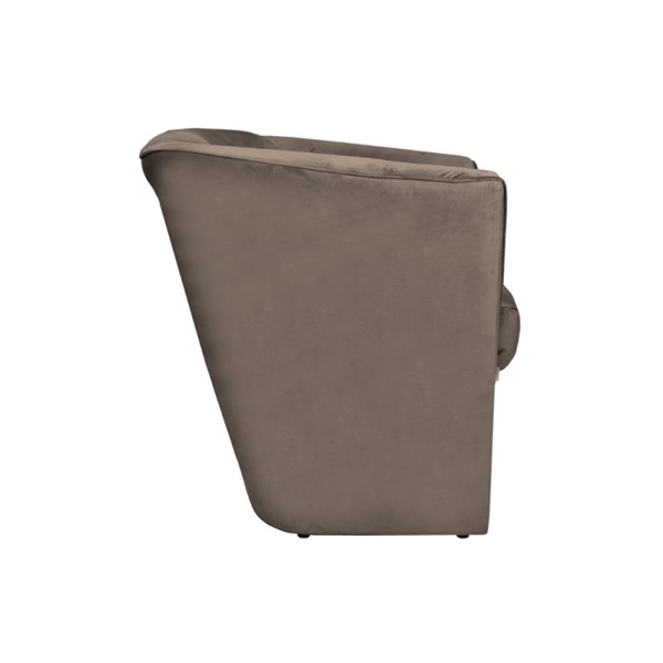 Poltrona a pozzetto rivestimento in tessuto colore tortora - Tago