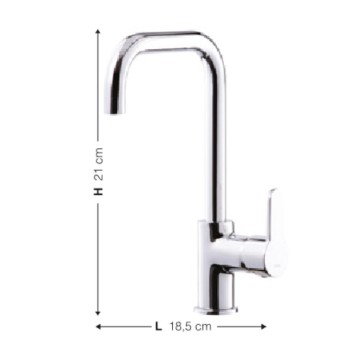 Miscelatore Lento granito croma mat