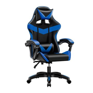 Poltrona Gaming colore nero blu PVC - Comfort e Design