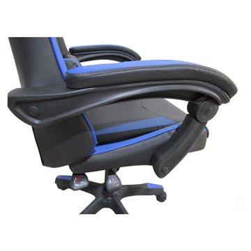 Poltrona Gaming colore nero blu PVC - Comfort e Design