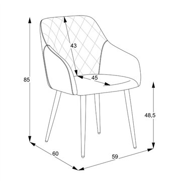 Sedia Rarra in tessuto tortora con schienale geometrico e gambe nere - Comfort per ambienti moderni