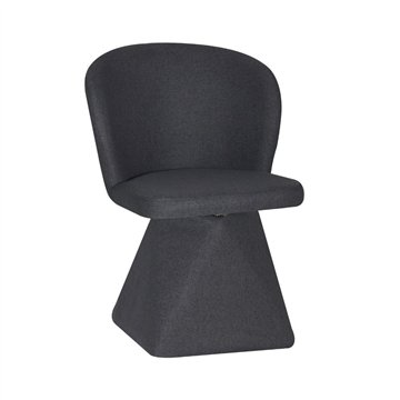 Sedia girevole Piyan in tessuto grigio scuro - Eleganza contemporanea