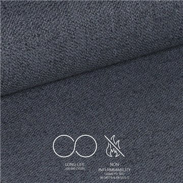 Sgabello Mey grigio scuro con seduta imbottita e gambe in metallo nero - Eleganza e comfort per la zona snack