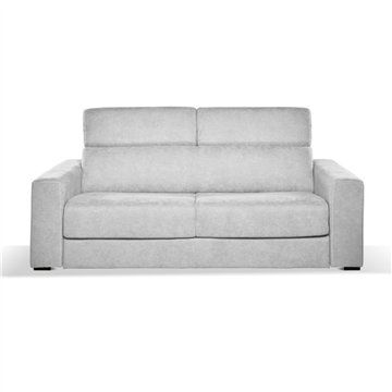 Divano letto 3 posti Crien tessuto Luna grigio chiaro 205x97x83H
