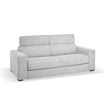 Divano letto 3 posti Crien tessuto Luna grigio chiaro 205x97x83H